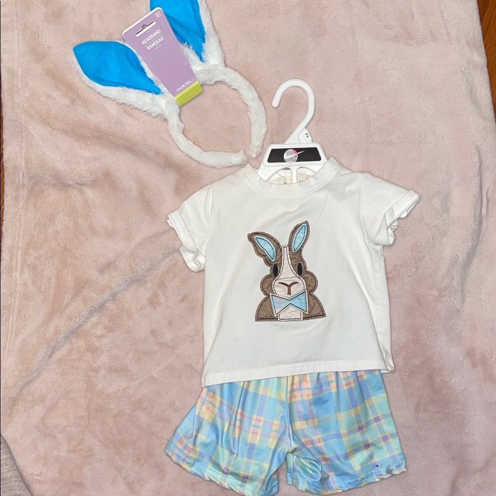 Easter Outfit with Bunny Headband